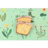 Včelobal L - voskový obal z biobavlny (34 x 37 cm) - vzor Herbár - Včelobal