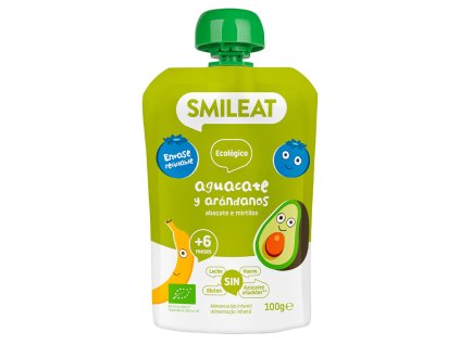 SMILEAT - Kapsička avokádo a čučoriedky, BIO 100g