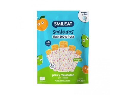 SMILEAT - Smilados Zmrzlina mrazená hruškové a broskyňové pyré, BIO 250g