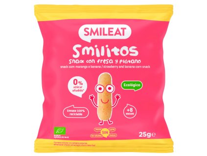 SMILEAT - Smilitos chrumky jahoda a banán, BIO 25g