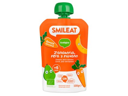 SMILEAT - Kapsička hruška, banán a mrkva, BIO 100g