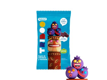 SMILEAT - TRIBOO Čučoriedky a jablká, BIO 25g