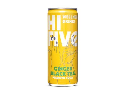 Hi-Five - Prebiotická sóda, čierny čaj a zázvor, ORGANIC 330ml