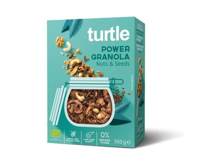 TURTLE - POWER Granola BIO Orechy a semienka 350g