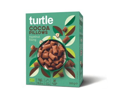 TURTLE - Kakaové puffky s lieskovými orieškami BIO, bez lepku 300g