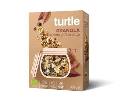 TURTLE - Granola BIO orech a čokoláda 350g
