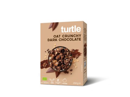 TURTLE - Granola BIO Ovesná chrumkavá tmavá čokoláda 350g