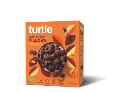 TURTLE - Cereálie s nízkym obsahom cukru a arašidovým maslom, BIO 300g
