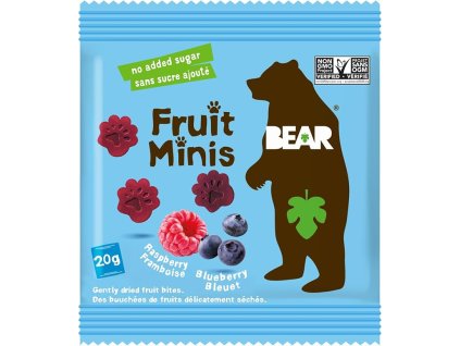 BEAR - Maliny a čučoriedky Ovocné Minis 20g