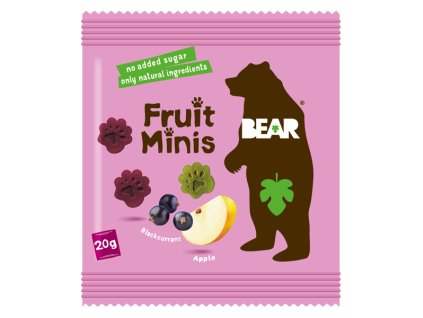 BEAR - Jablká a čierne ríbezle Ovocné Minis 20g