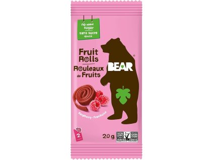 BEAR - Ovocné rolky s malinami 20g