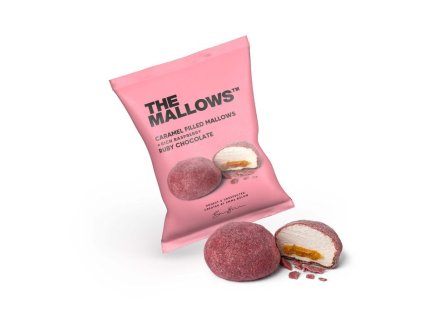 The Mallows – Marshmallow s karamelovou náplňou, Ruby čokoláda a malina, 18 g