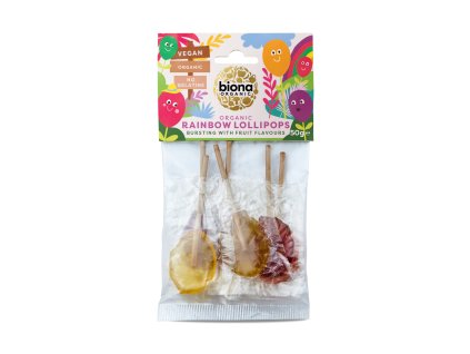 BIONA - Lízatká dúhový ovocný mix, BIO 50g