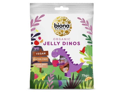 BIONA - Gumené cukríky DINOS, BIO 75g
