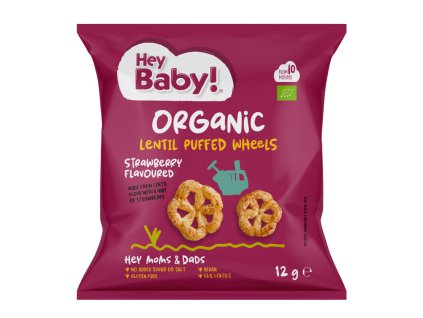 heybaby chrumky z cervenej sosovice s prichutou jahody a cvikly bio 12g