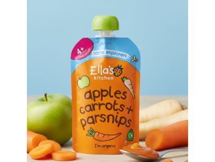 ella s kitchen ovocna kapsicka jablka mrkva a pastrnak bio 120g