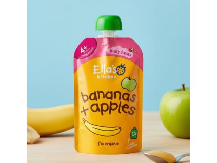 ella s kitchen ovocna kapsicka banany a jablka bio 120g