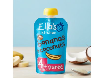 ella s kitchen ovocna kapsicka banany a kokos bio 120g