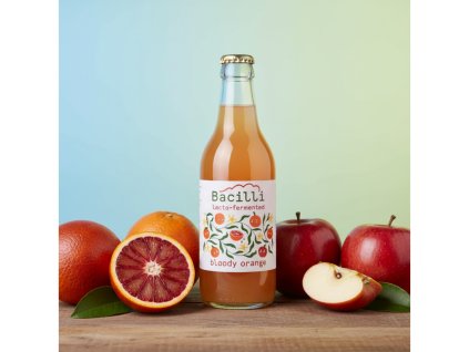 BACILLI – Fermentovaná LIMONÁDA Červený pomaranč, BIO 330 ml