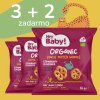 3+2 Hey Baby! – Chrumky z červenej šošovice s príchuťou jahody a cvikly, BIO 12g