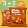3+2 Hey Baby! – Hráškové chrumky s mrkvou a kukuricou, BIO 12 g