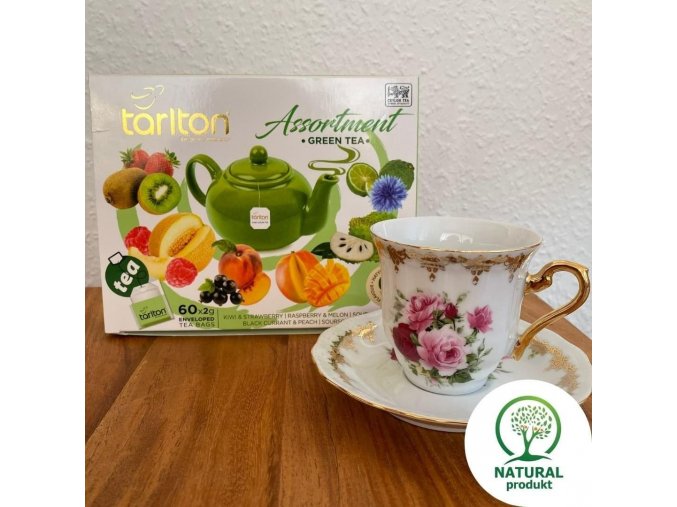 Tarlton Assortment Green Tea malá kazeta zelených čajů 60x2g