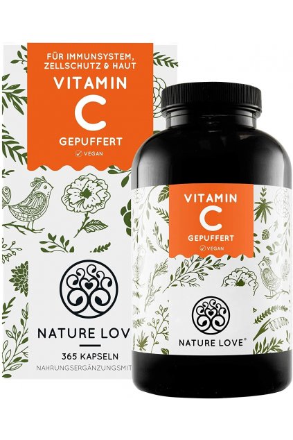nature love vitamin c gepuffert kapseln 365 stk