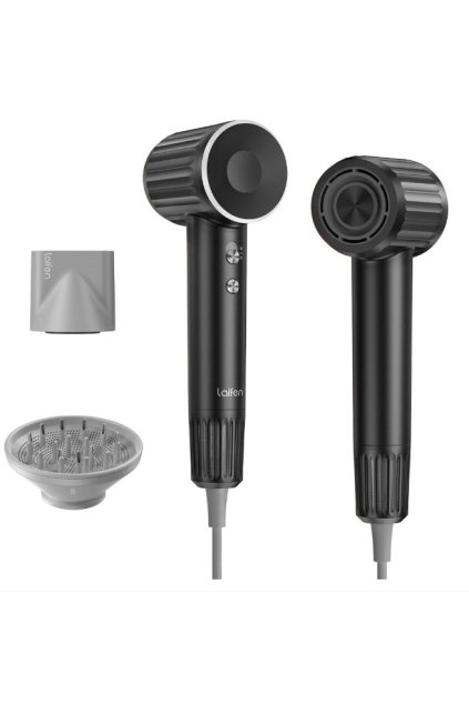 Laifen Retro ionizáló hajszárító, 110 000 fordulat/perc, 1400 W (120 V), 1600 W (230 V), fekete