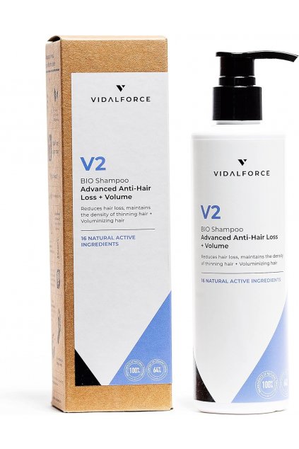 VidalForce prírodný šampón proti vypadávániu vlasov Bio V2