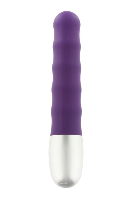 Mini Karbovany vibrator Discretion Ribbed Purple
