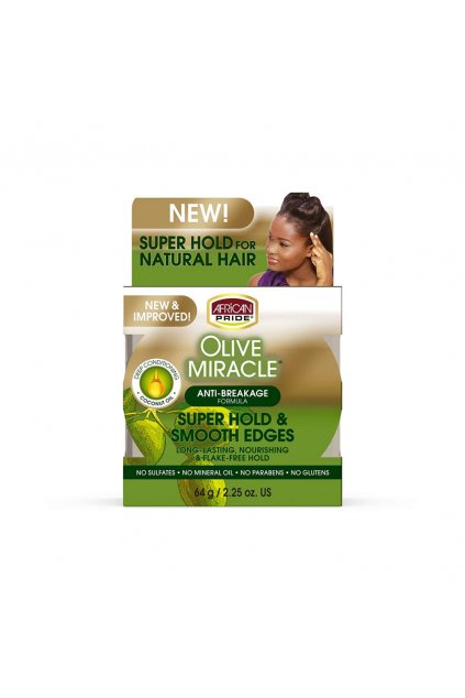 24309 african pride olive miracle silky smooth edges gel na vlasy 64g