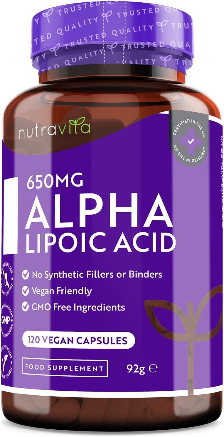 Alfa-liponsav 650 mg, 120 kapszula