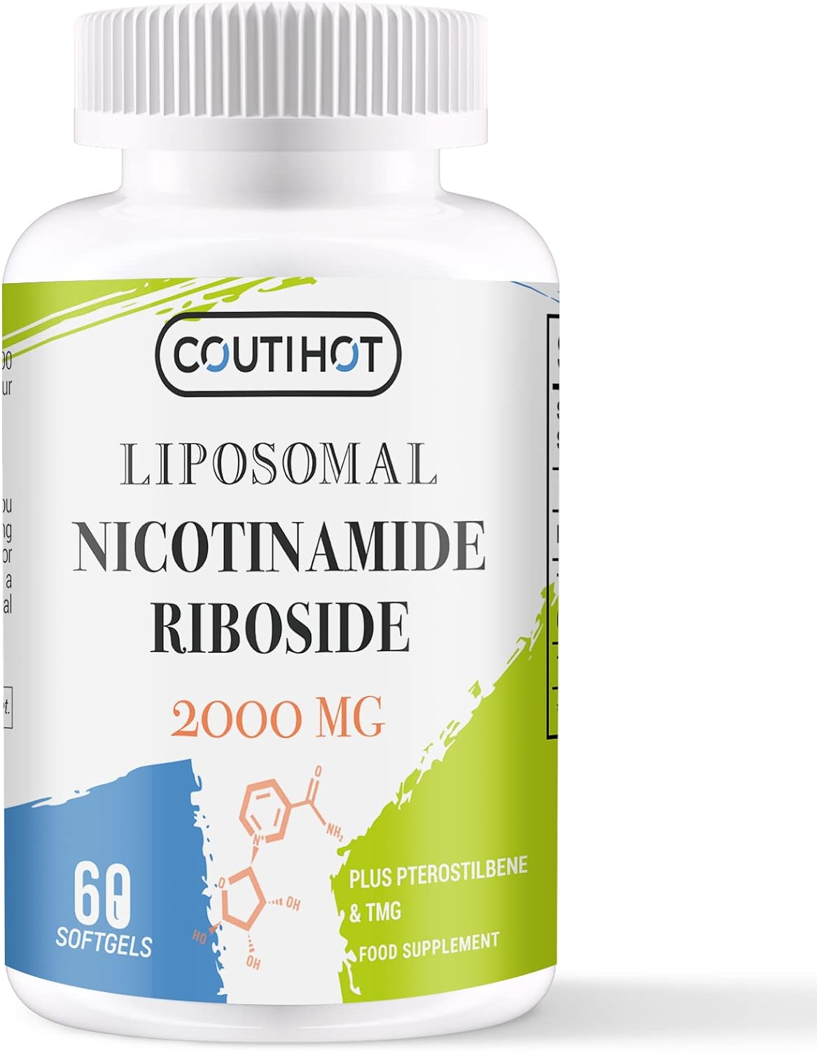 Coutihot Liposzomális nikotinamid ribozid TMG & Trans-Pterostilbene 2000MG, 60 kapszula