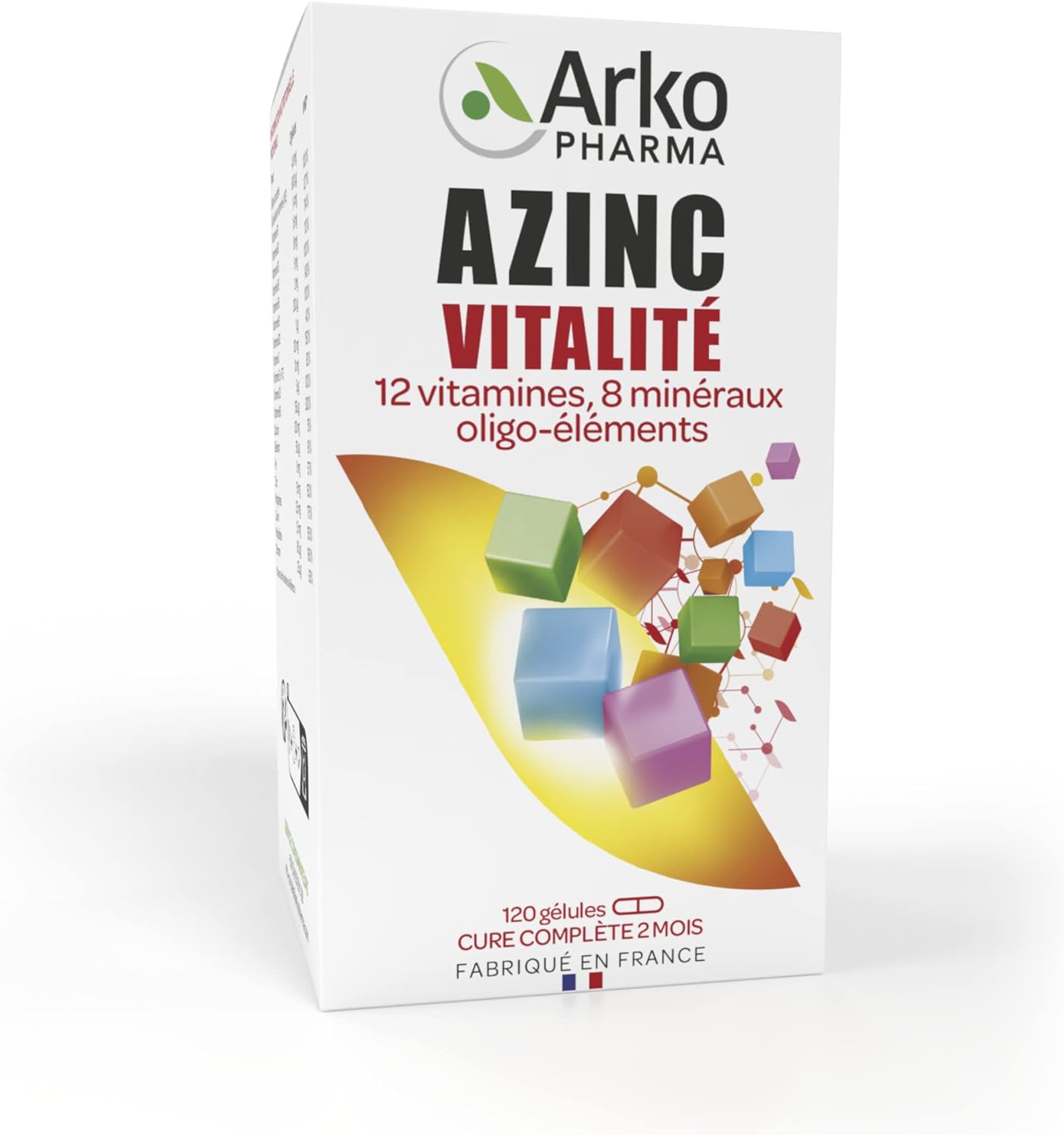 Azinc Vitality - Csökkenti a túlhajszoltságból eredő fáradtságot, támogatja a szellemi teljesítményt, 120 kapszula