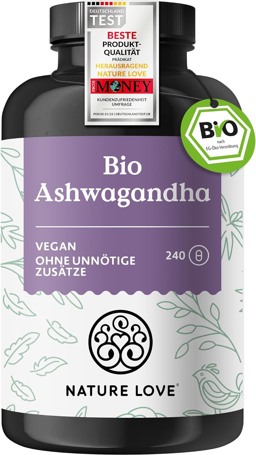 NATURE LOVE® Organic Ashwagandha - 240 kapszula