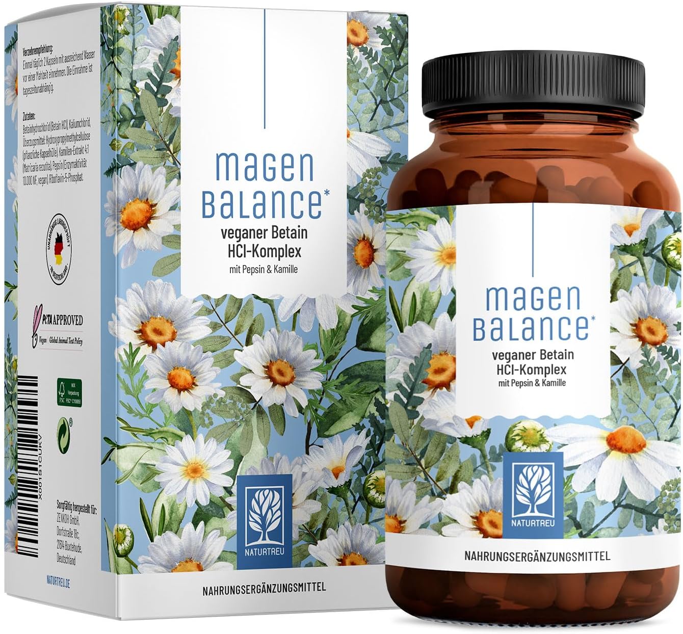 NATURTREU® Magen Balance Betain HCL Complex 120 kapszula