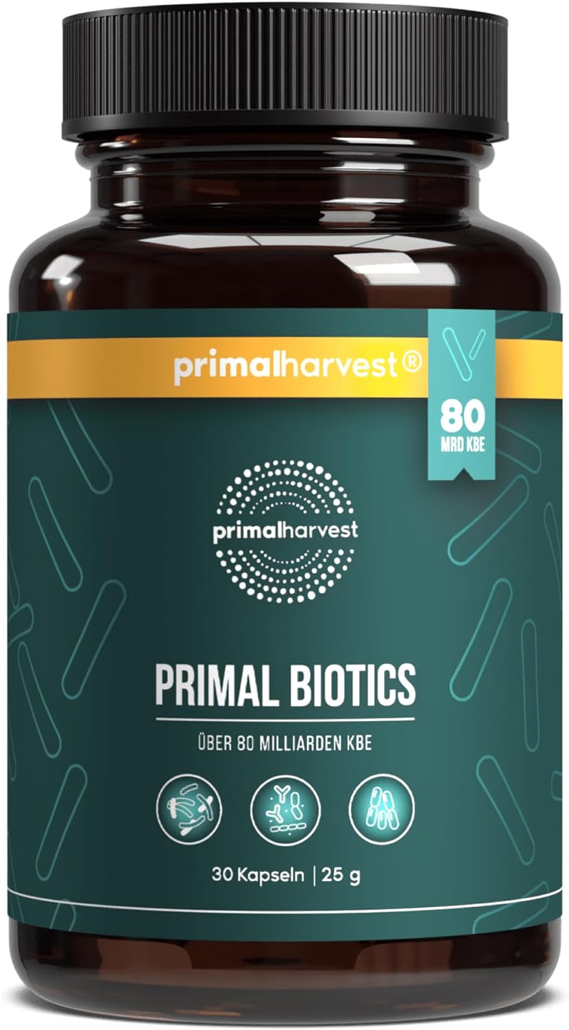 primalharvest elsődleges biotikumok - 15 baktériumtörzs - 80 milliárd CFU + inulin és élő kultúrák, 30 kapszula