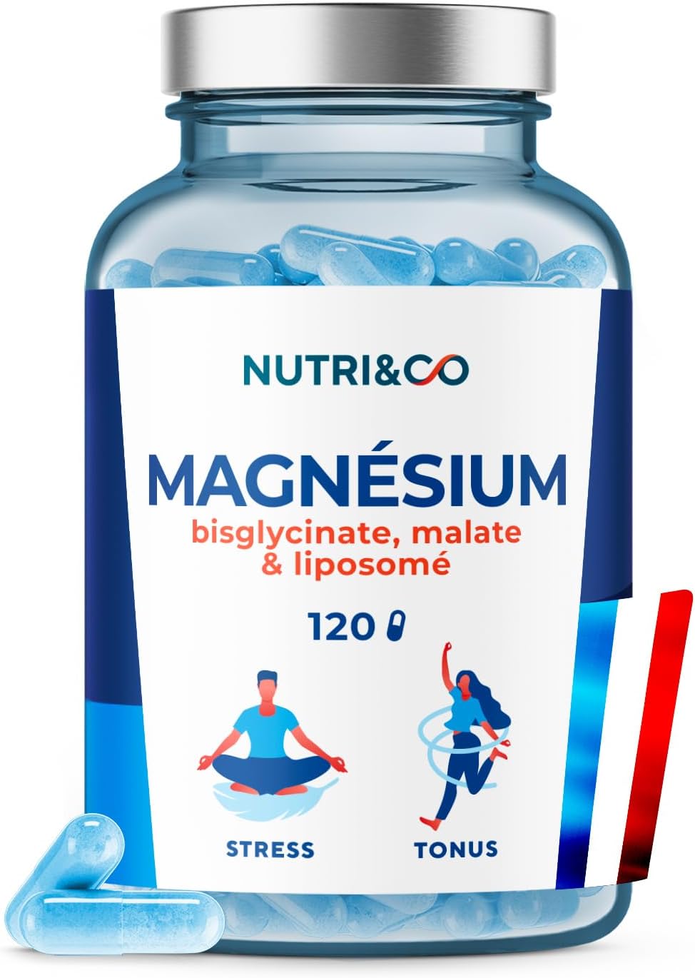 Nutri&Co Magnézium Bisglycinate Malate & Liposome + Vitamin B6 Bio-Active, 120 kapszula