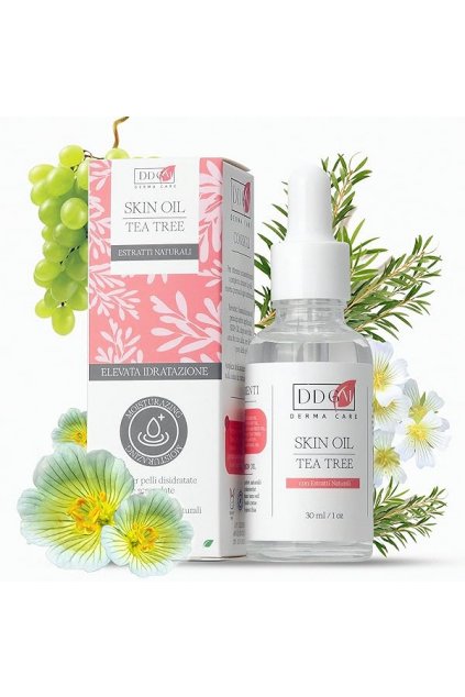DDGM, Skin oil, olej na pleť - Tea Tree proti pupínkům a akné, 30 ml