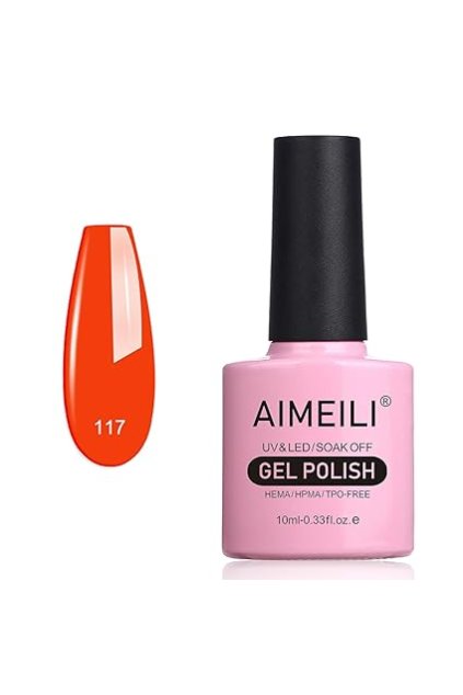 26954 aimeili soak off uv led oranzovy gelovy lak na nehty lilium pumilum orange 117 10ml