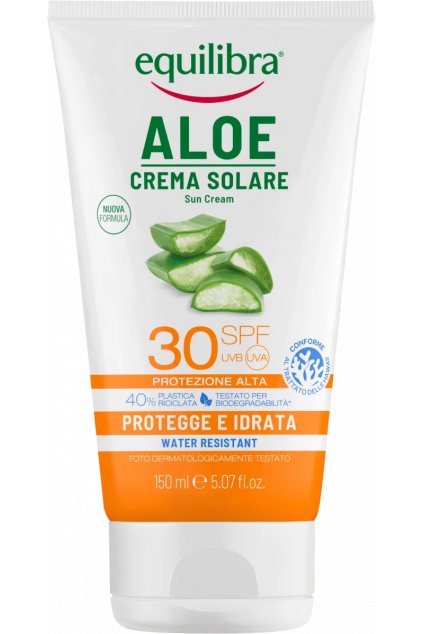 Equilibra, Aloe crema solare, opalovací krém s Aloe Vera,SPF30,  75 ml