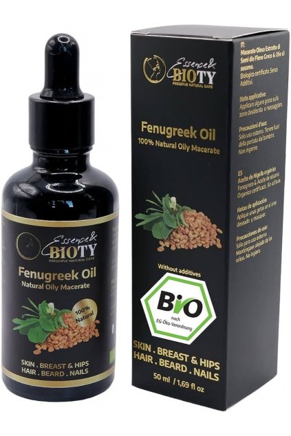 Essence&Bioty, Fenugreek Oil Organic, multifunkční olej s pískavicí řeckou, 50 ml