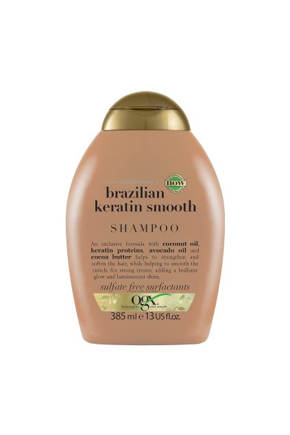 OGX, Brazilian keratin smooth šampon,  385 ml 