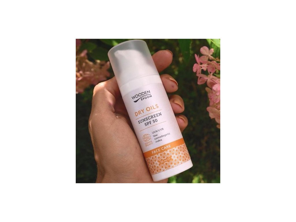 Opaľovací krém na tvár s nízkym komedogénnym indexom SPF 50 Wooden Spoon 50ml ECO CERT Cosmos Organic