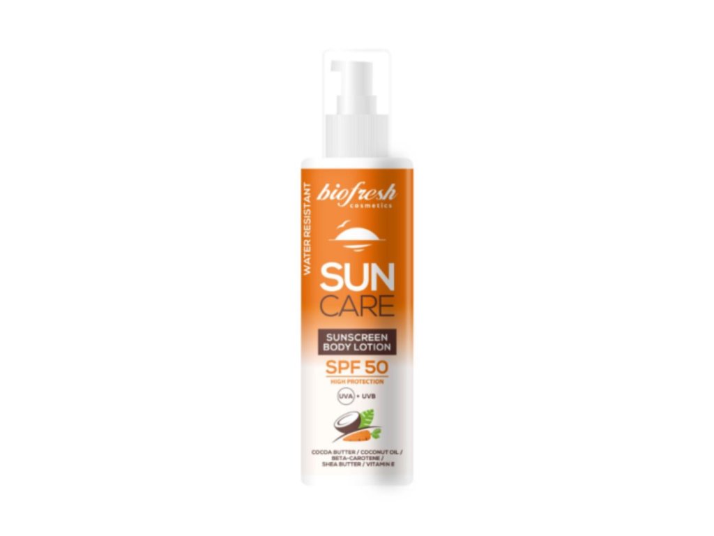 Opaľovacie telové mlieko SPF 50 s pumpičkou Biofresh Sun Care 200ml normálna
