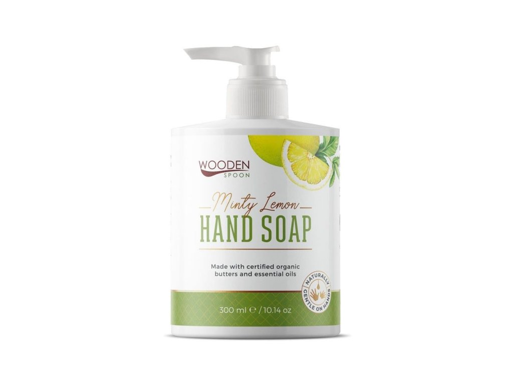 Tekuté mydlo mäta a citrón Wooden Spoon 300ml ECO CERT Cosmos Organic