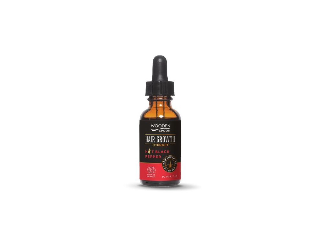 Sérum na rast vlasov s čiernym korením Wooden Spoon 30 ml ECO CERT Cosmos Organic