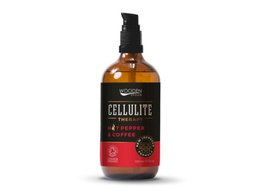 Olej proti celulitíde s čiernym korením a kávovým extraktom WoodenSpoon 100ml Soil association organic