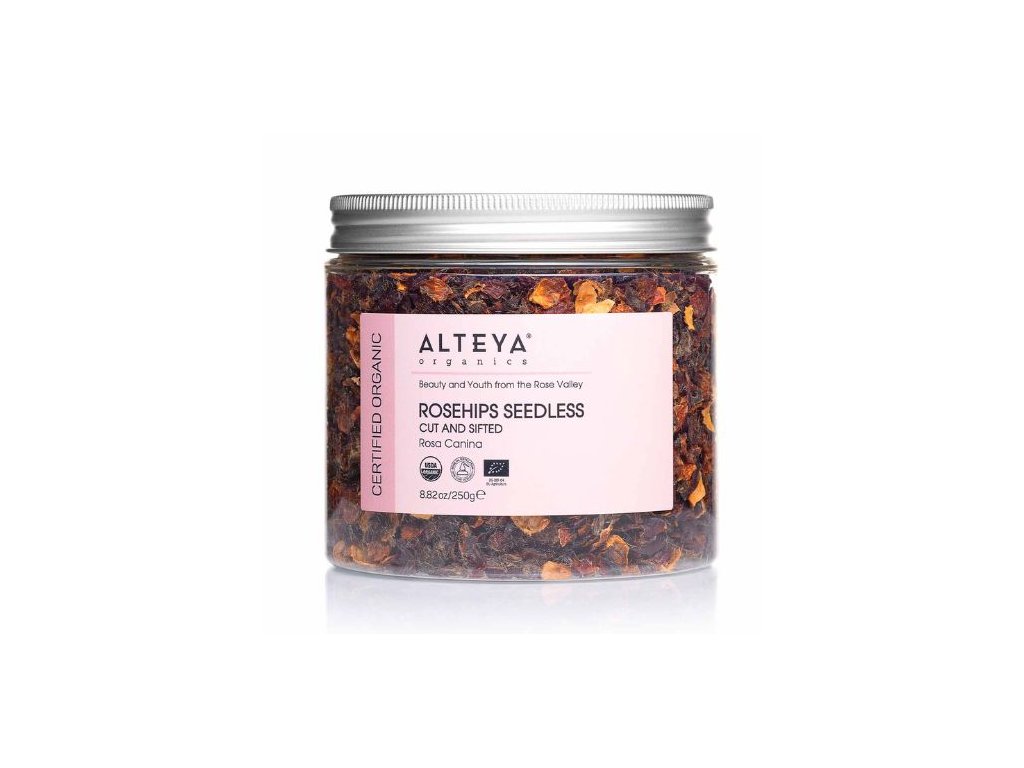 Prírodné vysušené Šípky bez semienok Alteya Organics 110g USDA ORGANIC