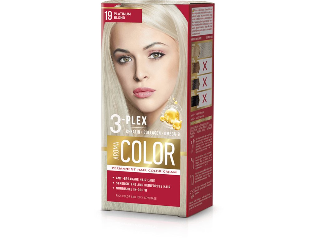 Farba na vlasy - platinový blond č.19 Aroma Color blond